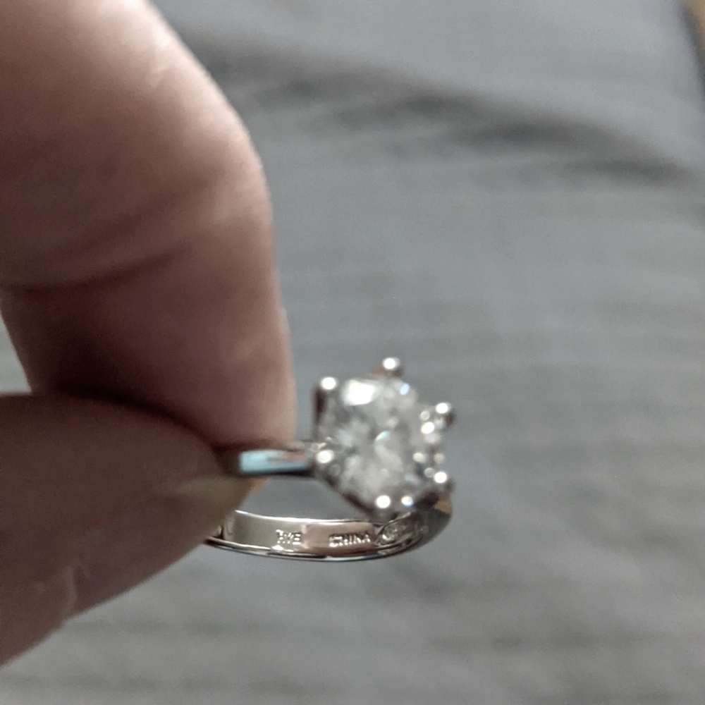 JTV BELLA LUCE ONE CARAT SILVER RING